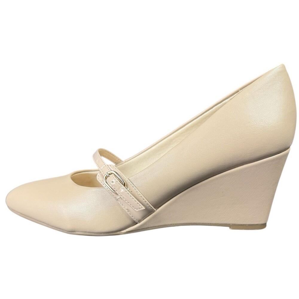 LifeStride Gio 2 Wedge Mary Jane Wedge Heels Tender Taupe Womens Size 11W New